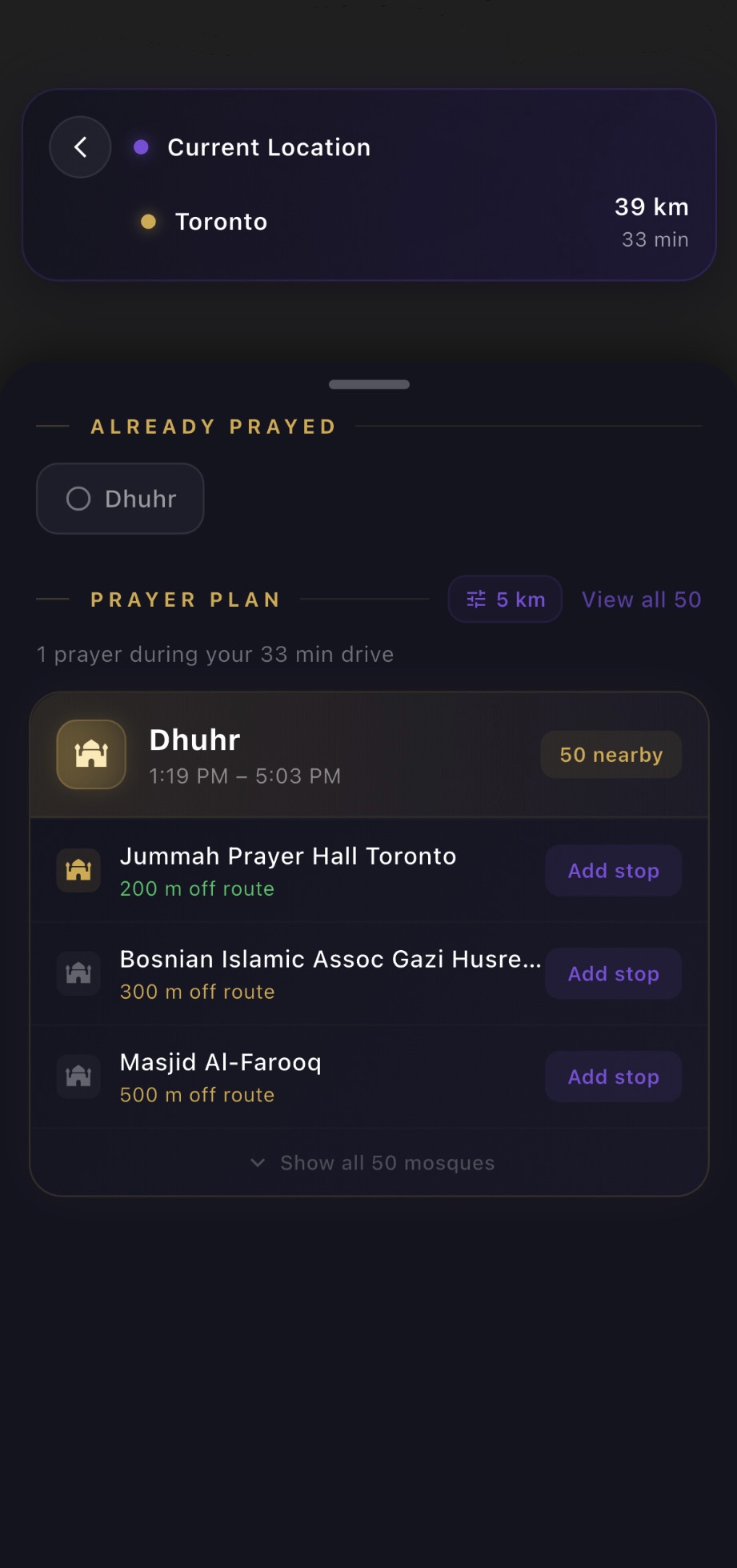 Prayer route planner